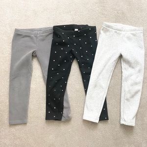 3 pcs toddler girls cozy micro fleece leggings